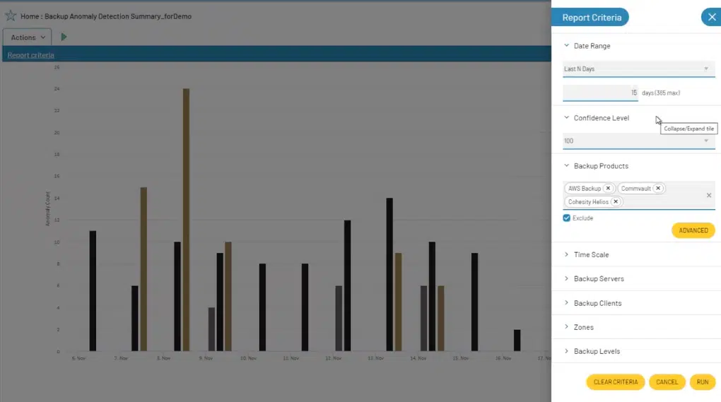 Anomaly Report Criteria